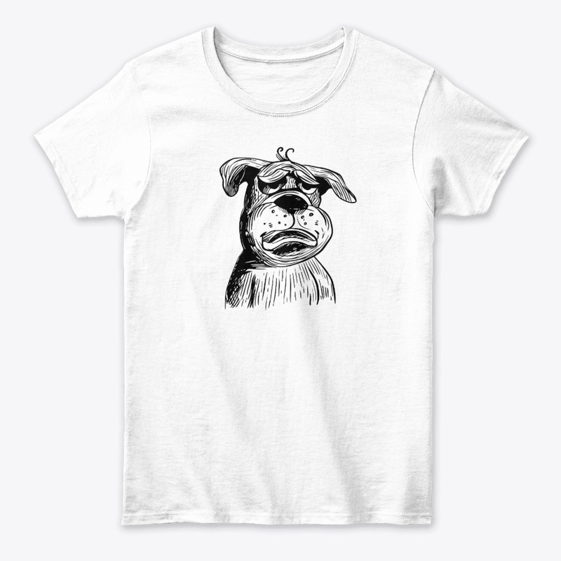 Bulldog Illustration - Funny Dog Design