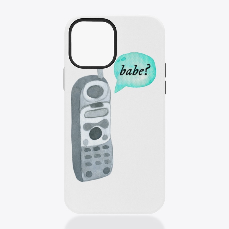 Babe watercolor phone design