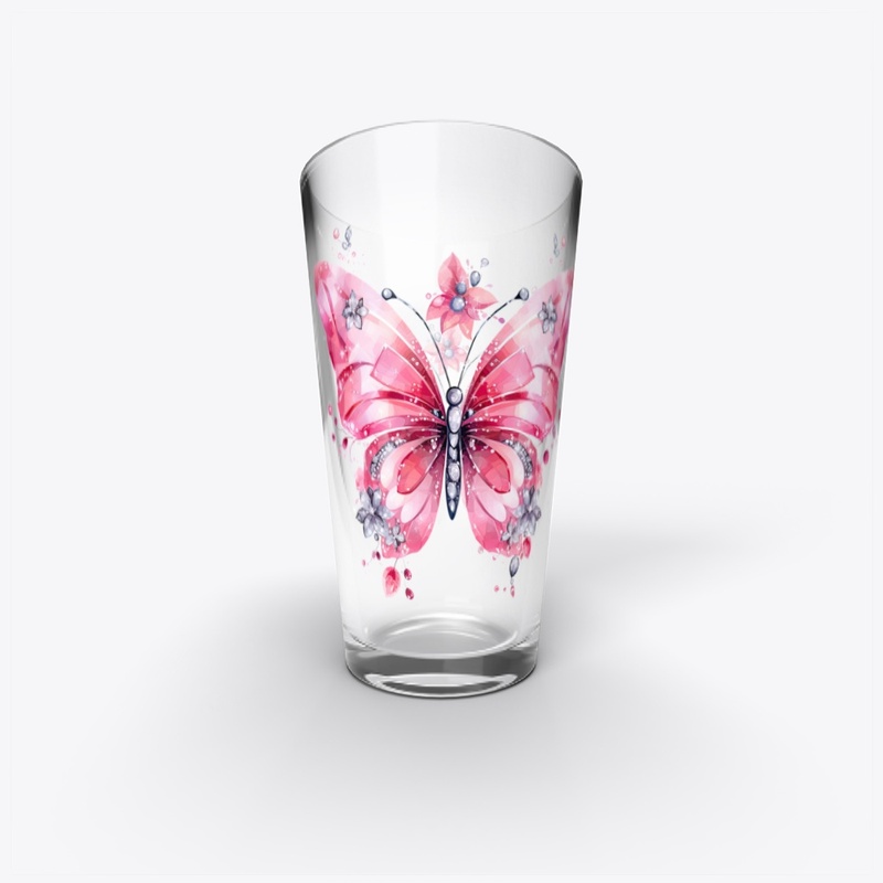 Pink Butterfly Mug