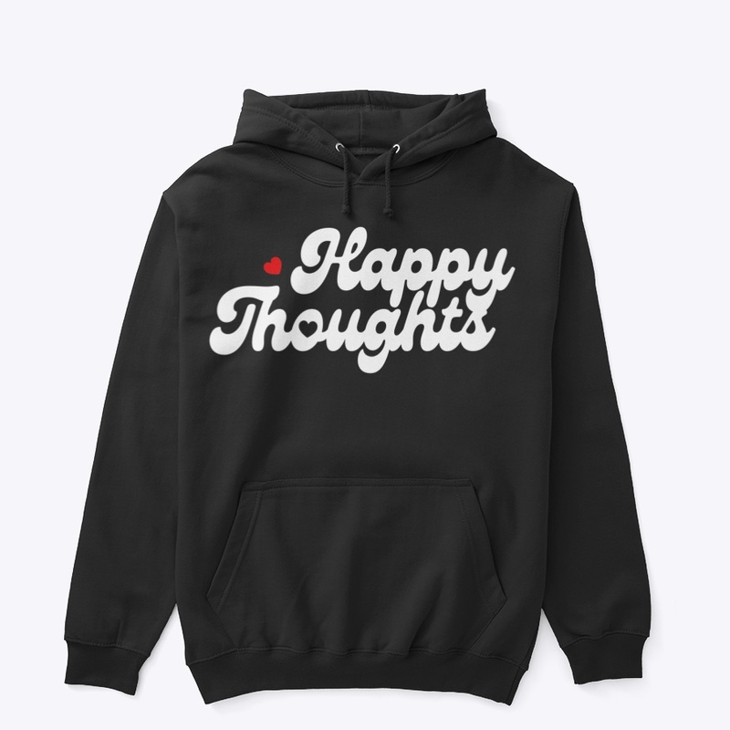 Happy Thoughts Black Hoodie
