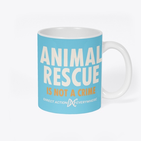 Animal Rescue Is Not A Crime Pastel Blue T-Shirt Back