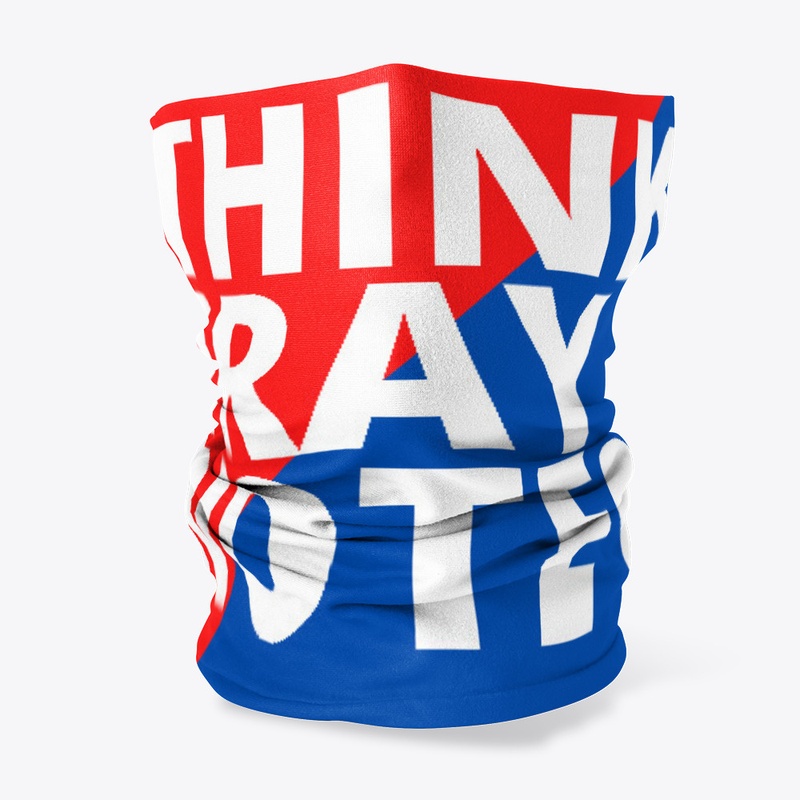 think pray vote, red white blue square