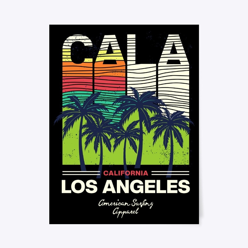 California Surfing Typography Streetwear