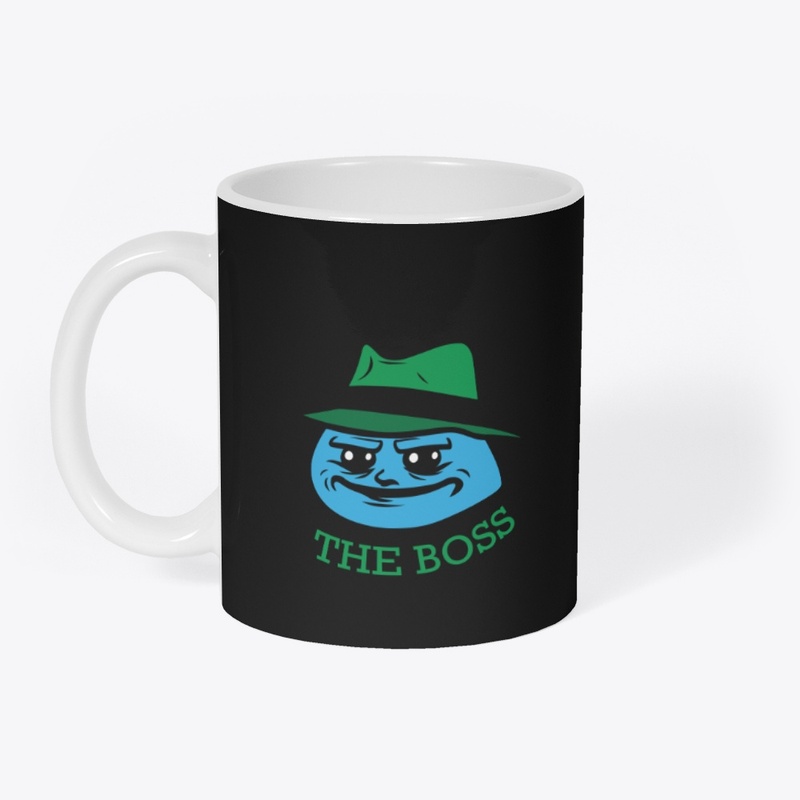 smirking cartoon boss