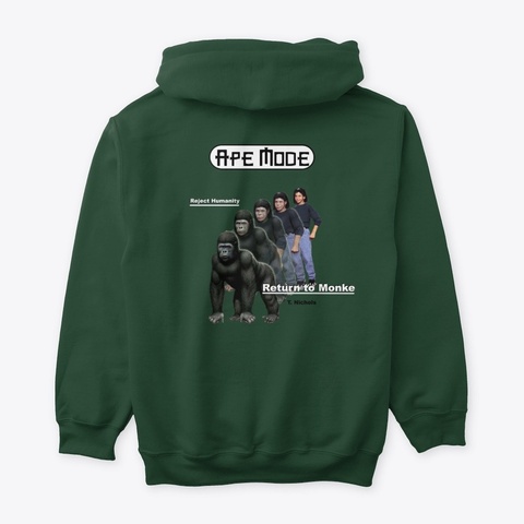 Return To Monke Sweat Shirt Forest Green T-Shirt Back