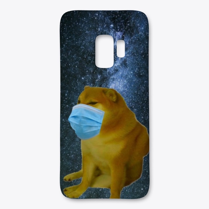 Cheems Wearing A Mask in Space