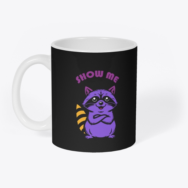 purple cartoon raccoon