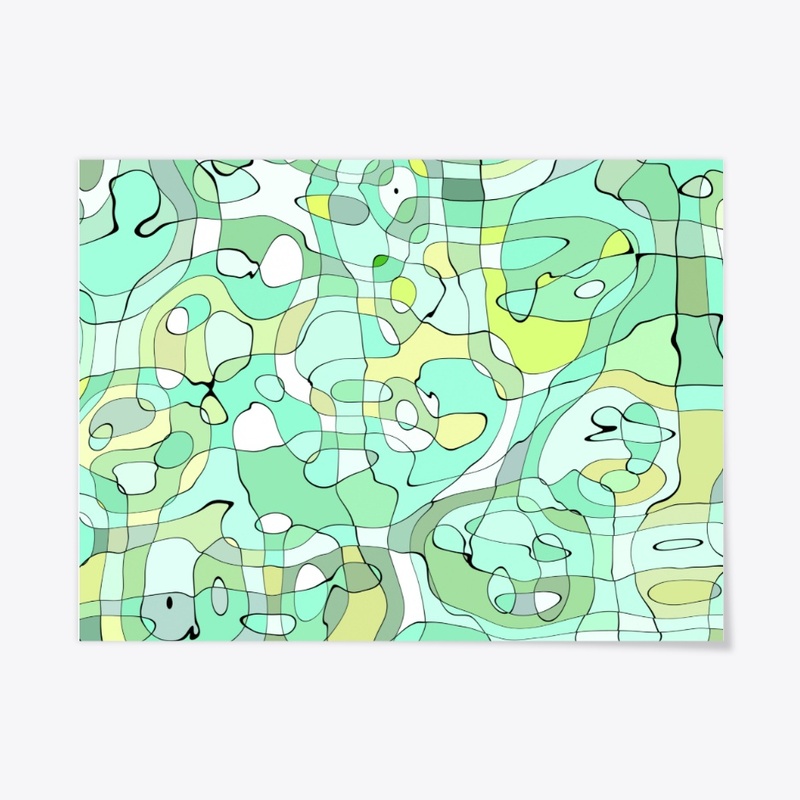 Abstract green POP art