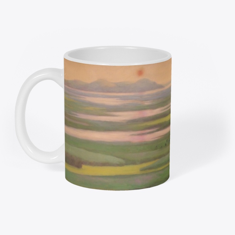 Sunset Water Valley Painting