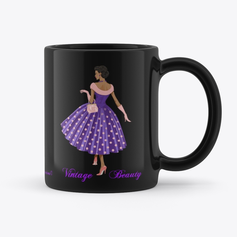 Vintage Beauty Mug - Purple