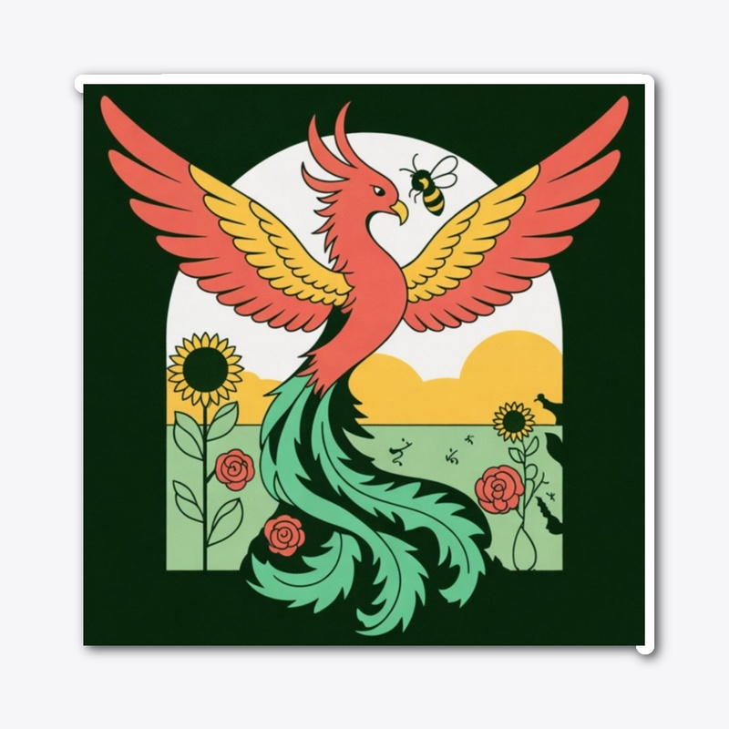 Colorful Art Of A Majestic Phoenix