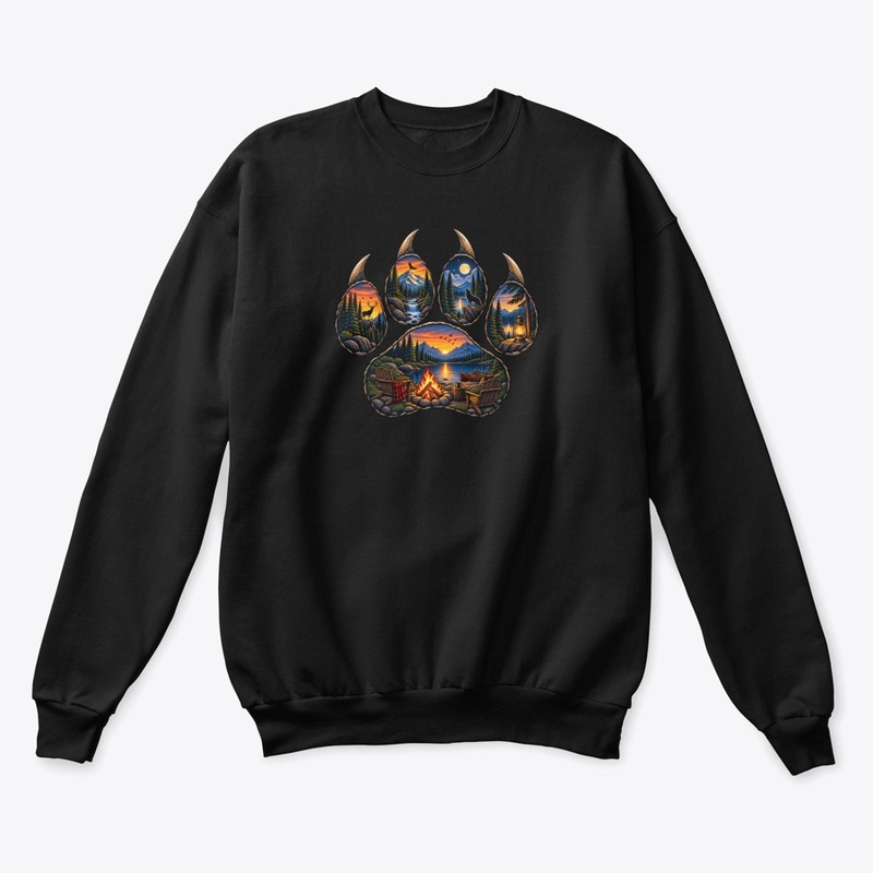 Wild Adventure Bear Paw T-Shirt Design