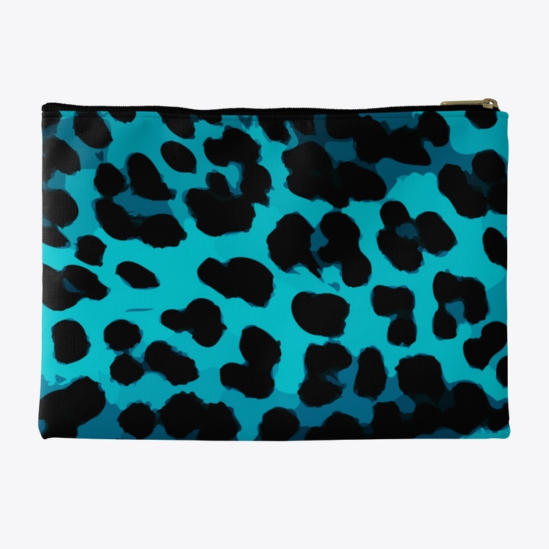 Turquoise Abstract Cheetah Print  