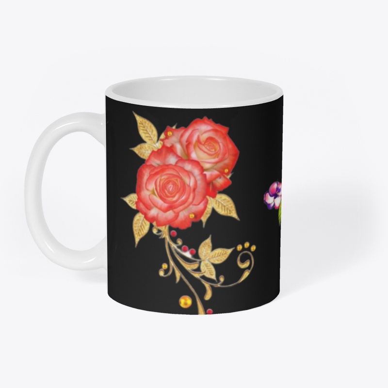 Rose Flower Design on Drinkware