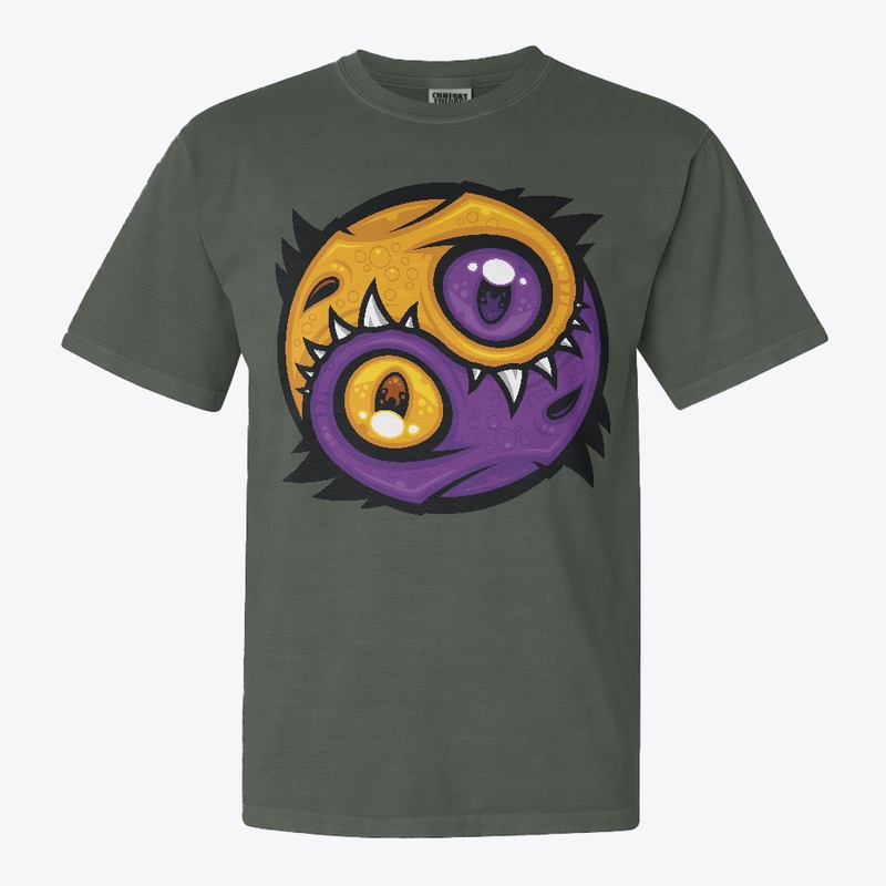 Gold and Purple Yin Yang Dragons