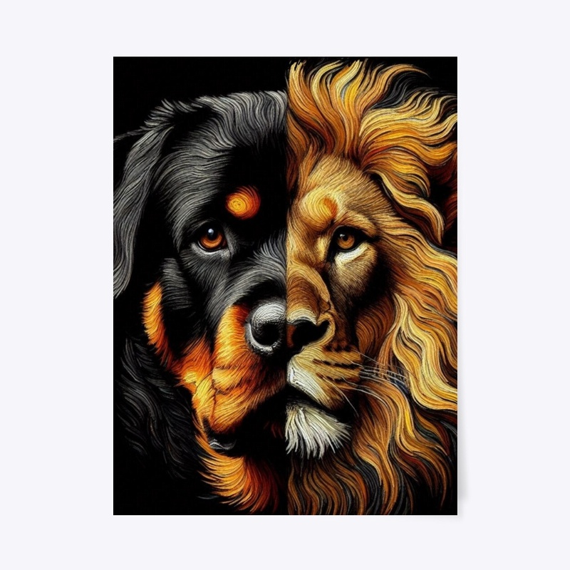 Rottweiler & Lion