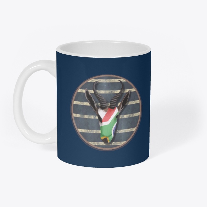 Springbok with South African flag