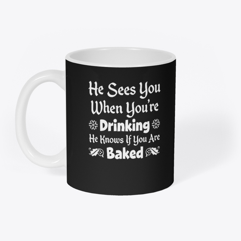  FunniesXmas Drinking - Santa Sees You
