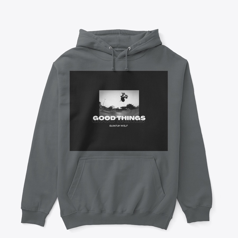 "Good Vibes Nexus: Quantum Wolf Hoodie"