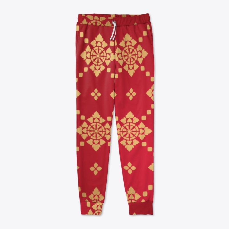 Thai Pattern  Design Red & Gold