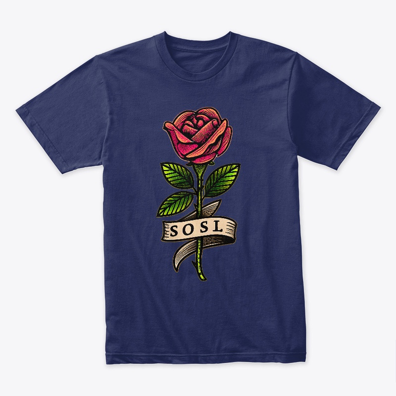 Single Rose tee full color padparadscha