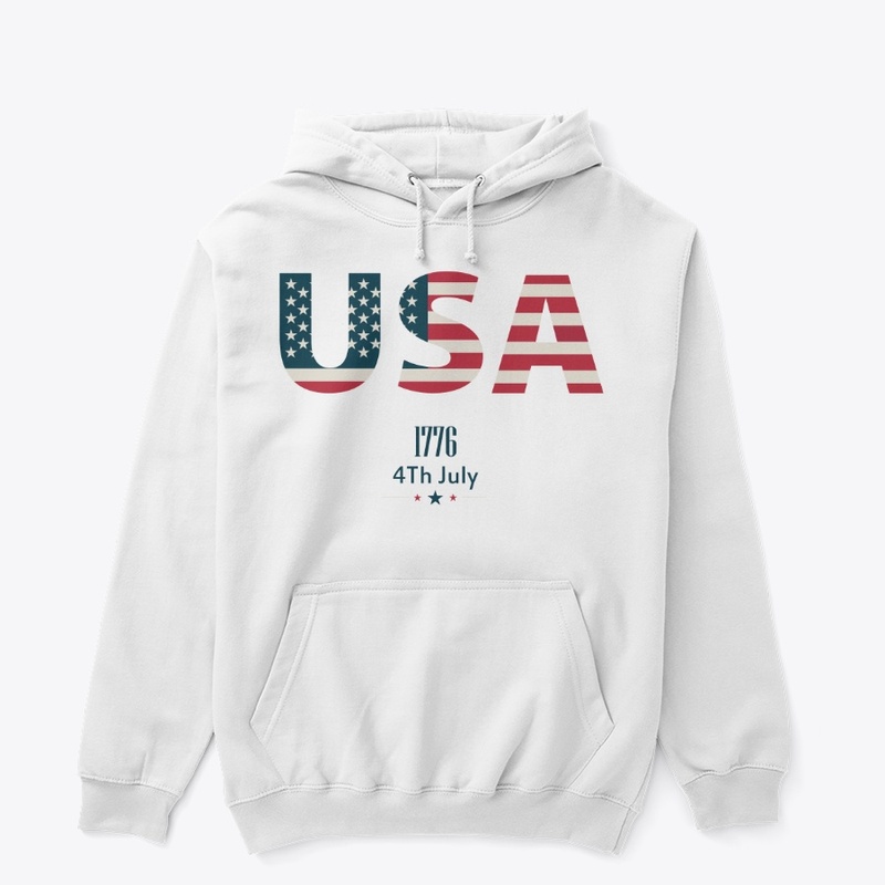 USA Flag  Print T Shirt