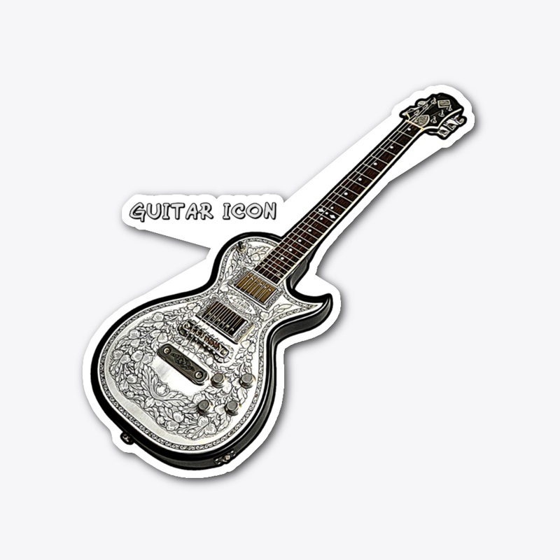 Guitar Icon - Metallic Inlay