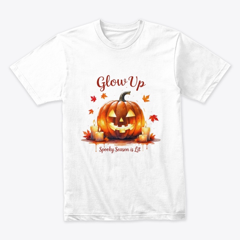 Glow Up – Cozy Carved Pumpkin T-Shirt
