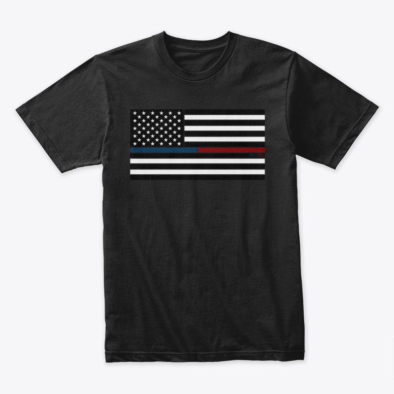 Horizontal Blue and Red Flag