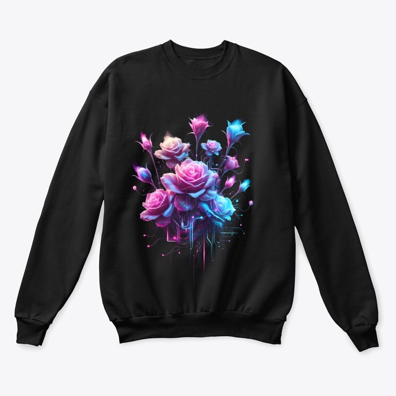 Neon Rose Bloom
