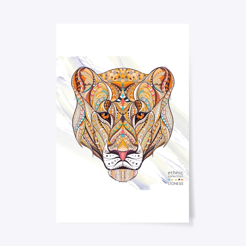 Ethnic Animal Collection: Lioness Graphi