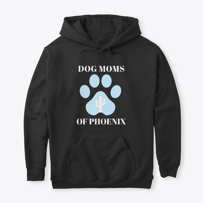 White and Blue Dog Moms Hoodie