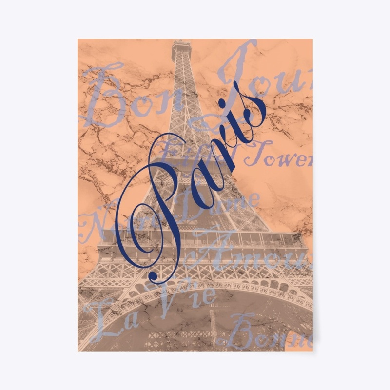 Eiffel Tower Paris Vintage Print