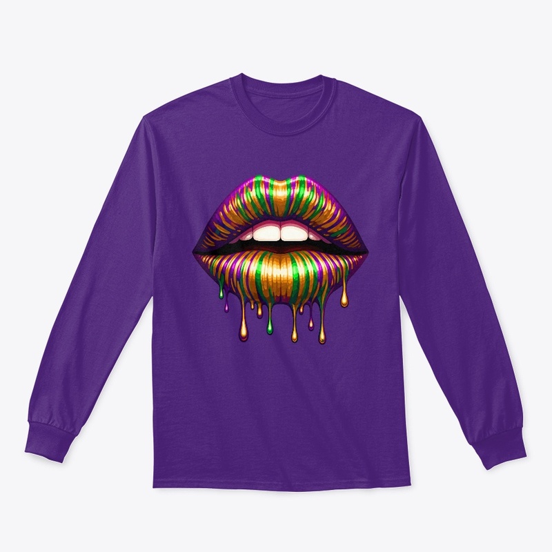 Bold Abstract Dripping Melting Lips