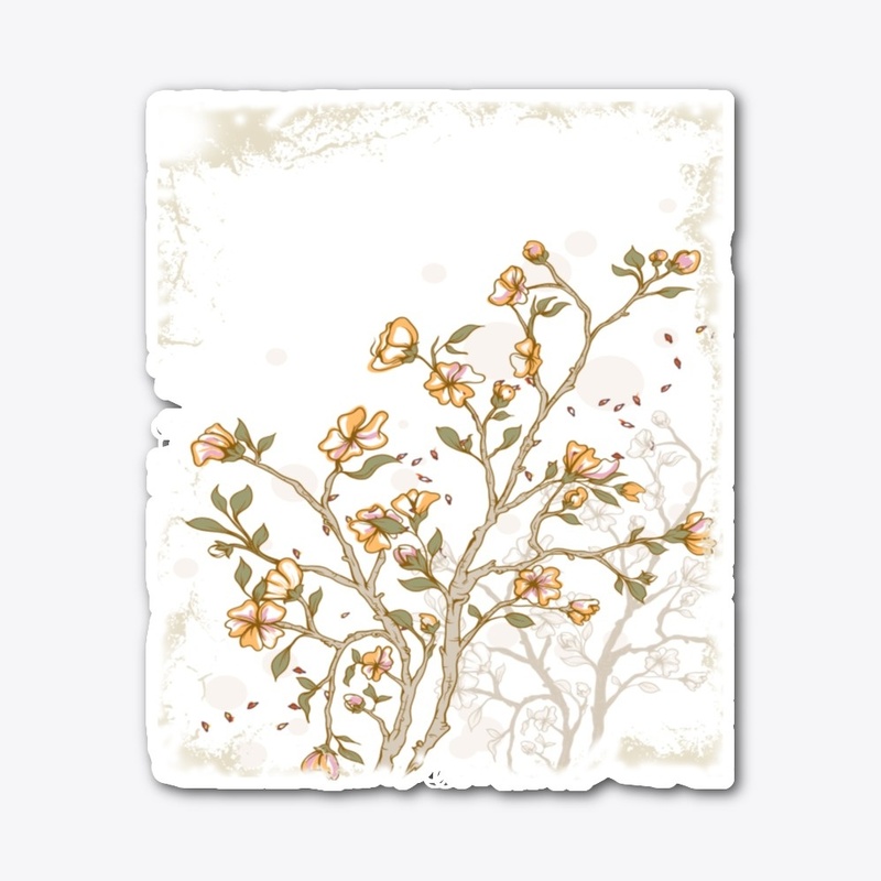 Floral Grunge - Vintage & Rustic Yellow