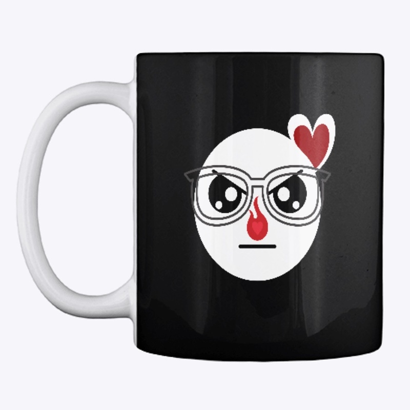 Angry In Love Cute Emoji with Glasses 