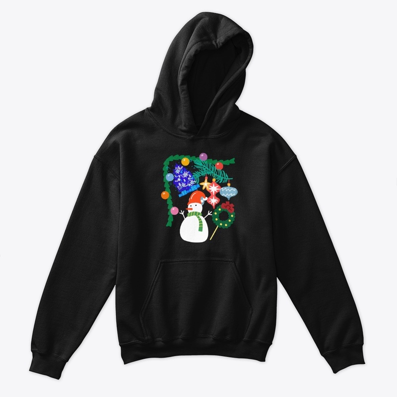 Snowman with christmas tree (apparel)