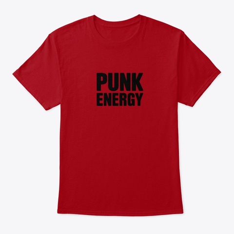 Punk Energy   Bold Deep Red Camiseta Front