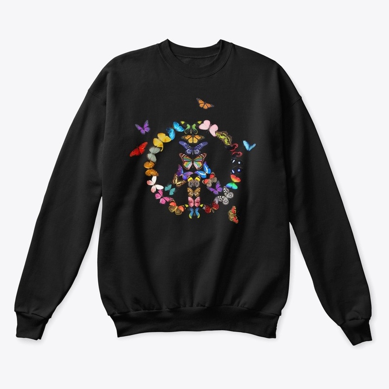 Butterflies Peace Sign Valentines Love G