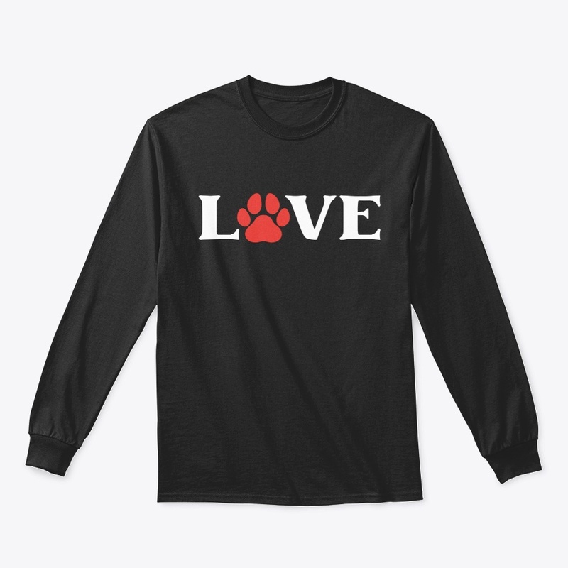 Full Chest Paw Print Love Tee