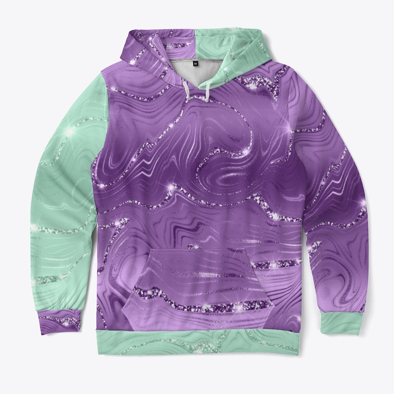 Green and Purple Swirl Design 