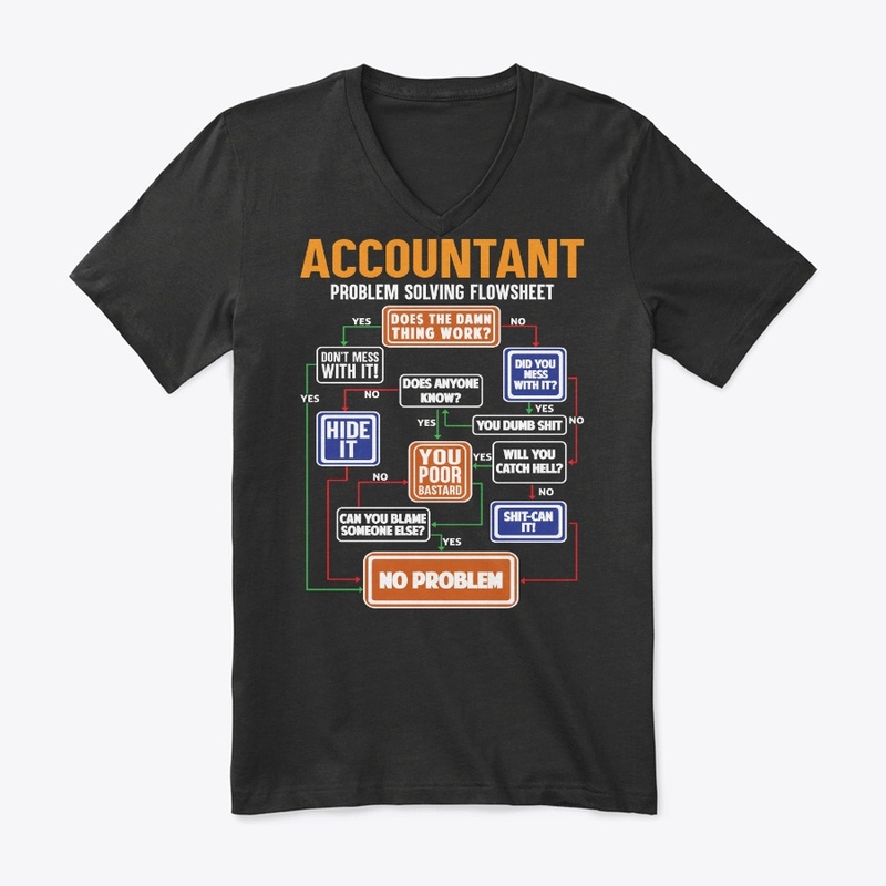 Funny Accountant Gift Solving Flowsheet