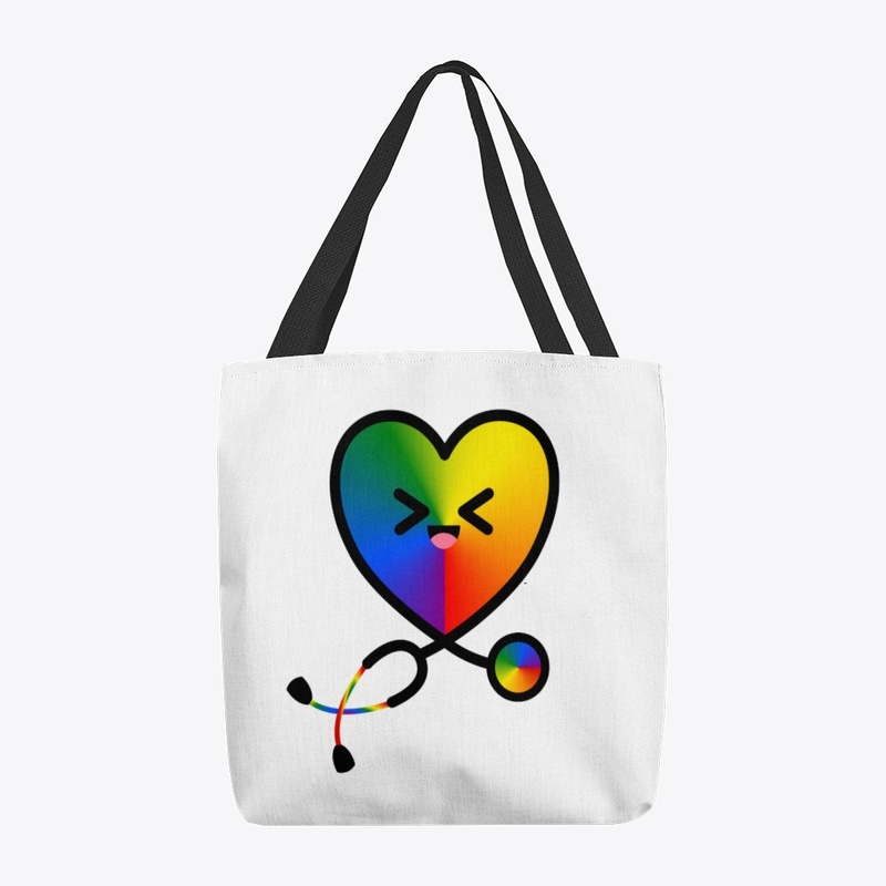 Stethoscope Heart Emoji Rainbow 2