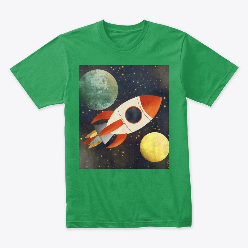 Space - Rocket and Planet design