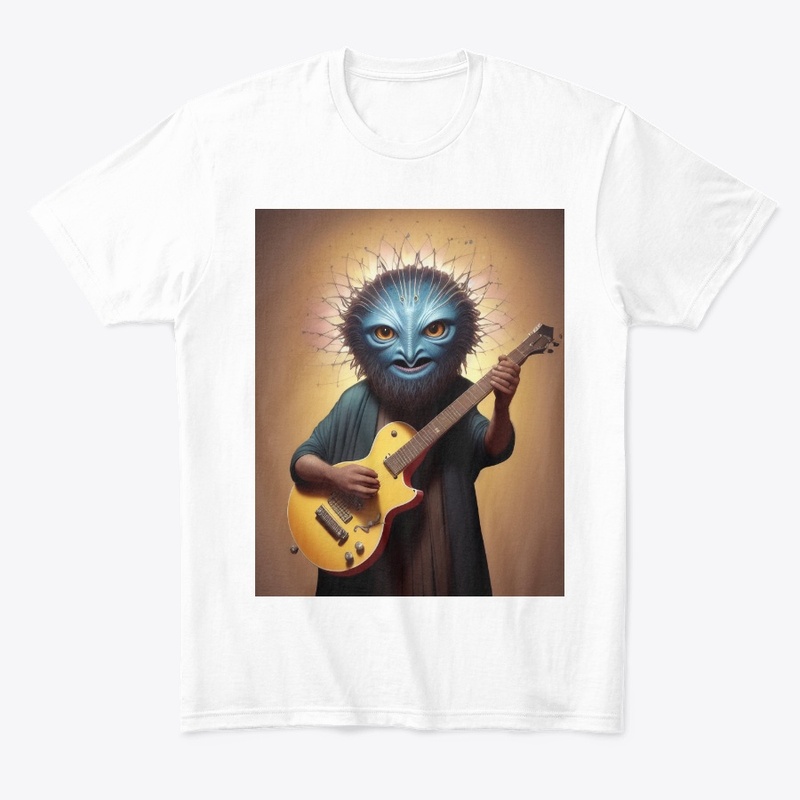 Funky Looking Creature Jamming on Guitar