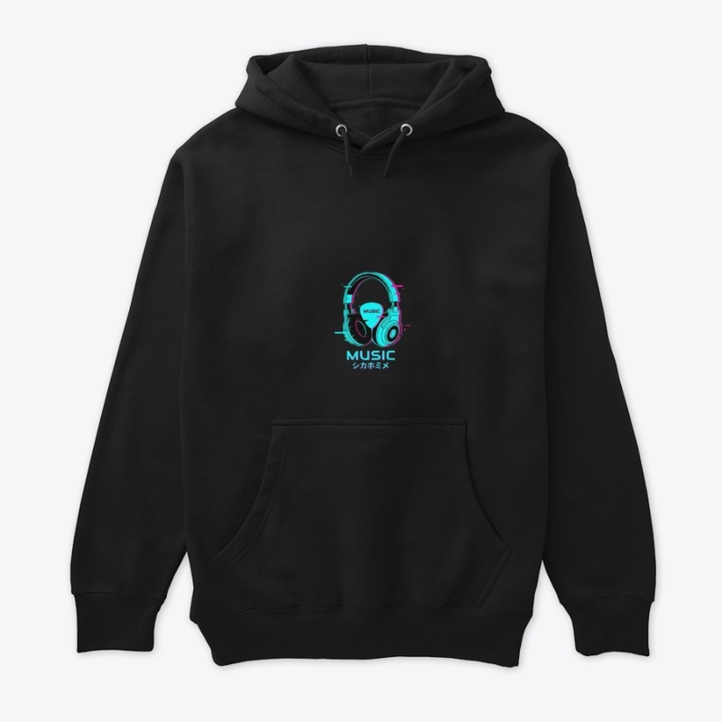 Music Headphone Hoodie – Retro Synthwave