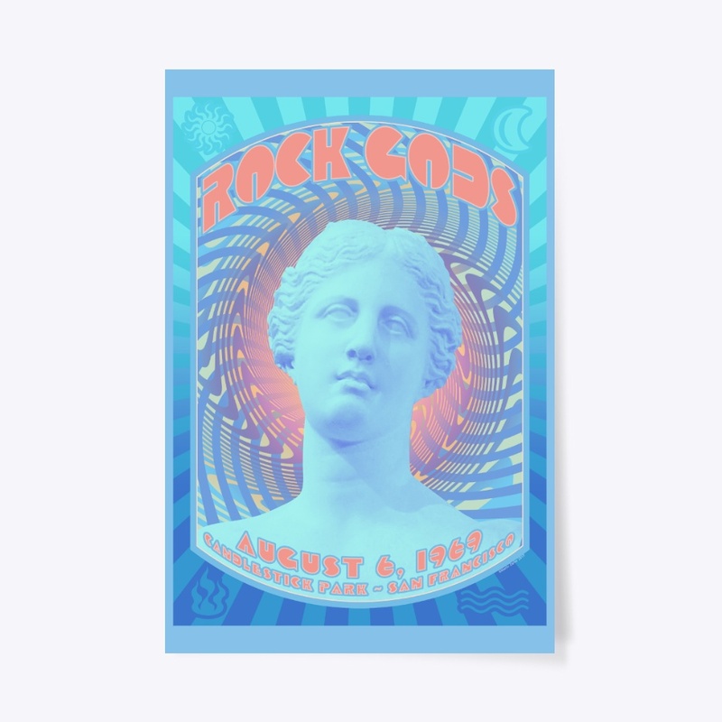 Psychedelic Poster "Rock Gods" 1969 