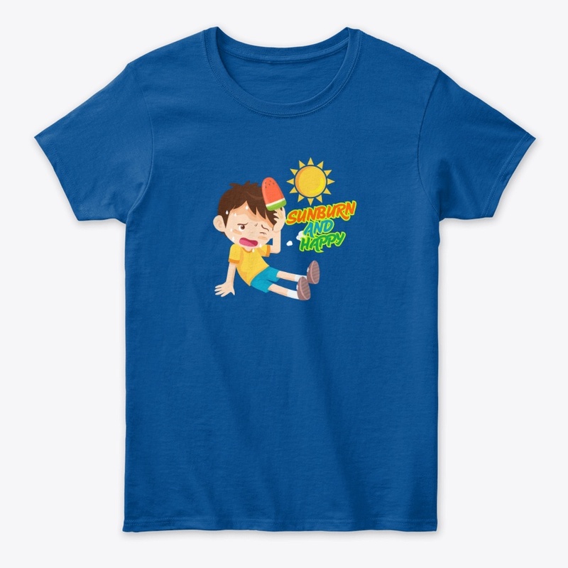 sunburn and happy summer vibes tee shirt