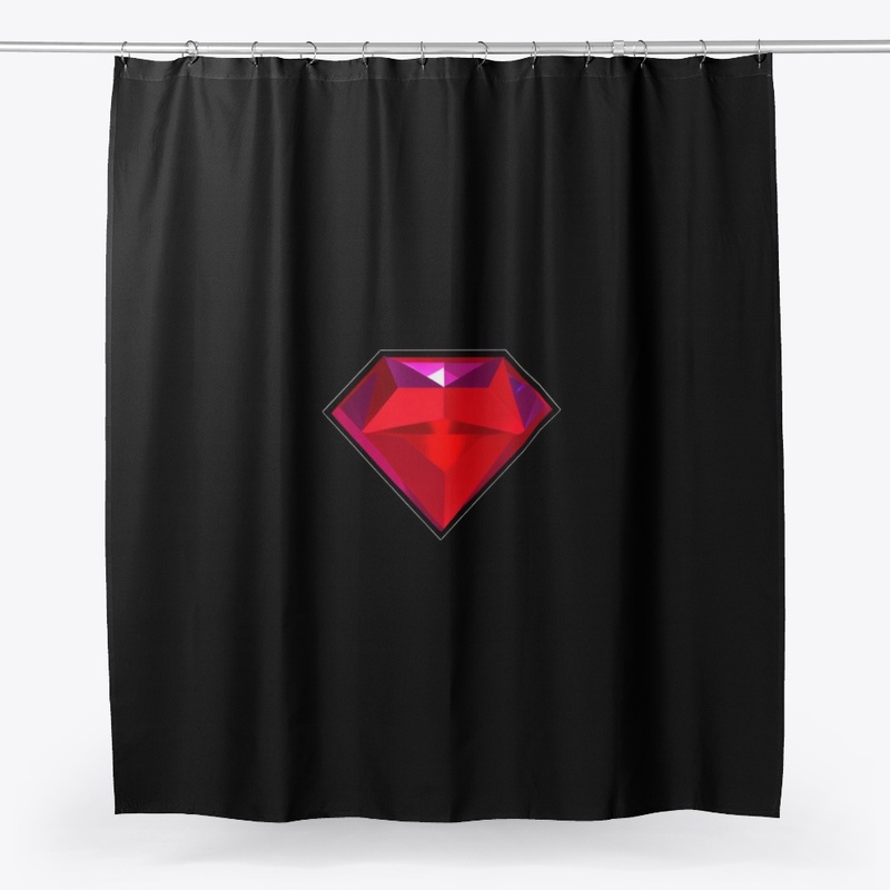 Red Diamond Shower Curtain