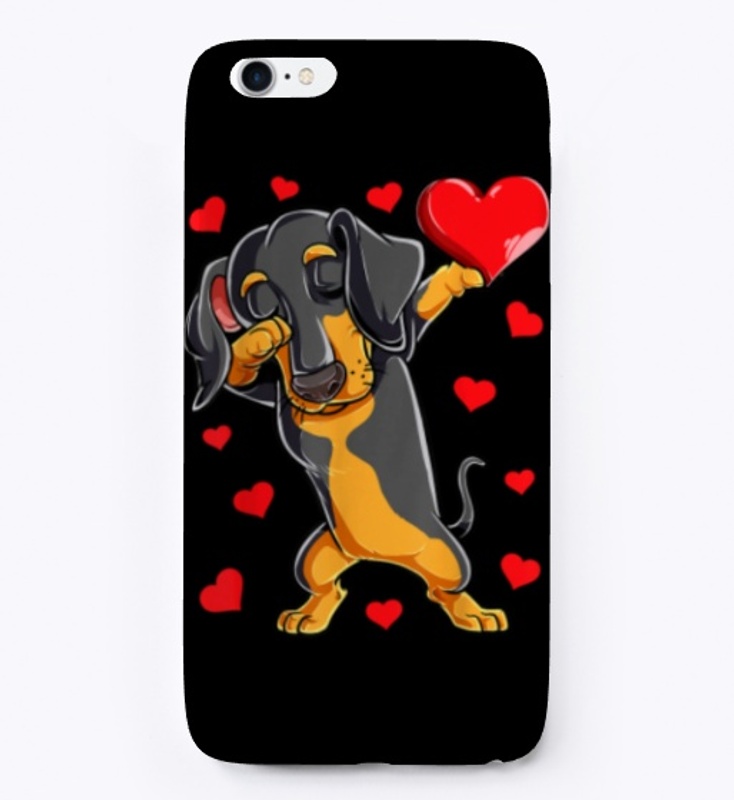 Dabbing Dachshund Valentines Day Shirt